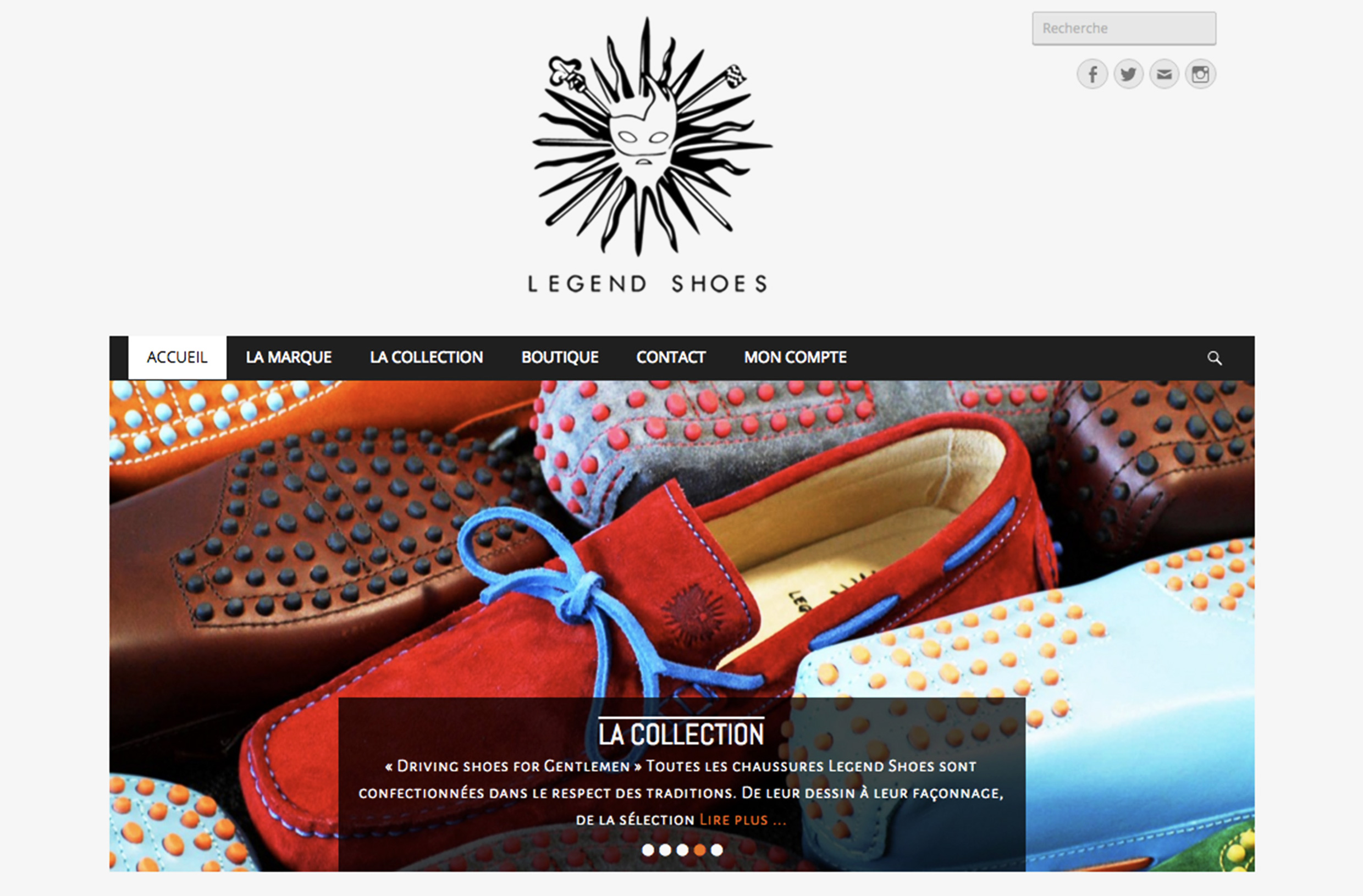Legend Shoes Webdesign site vitrine & Codes